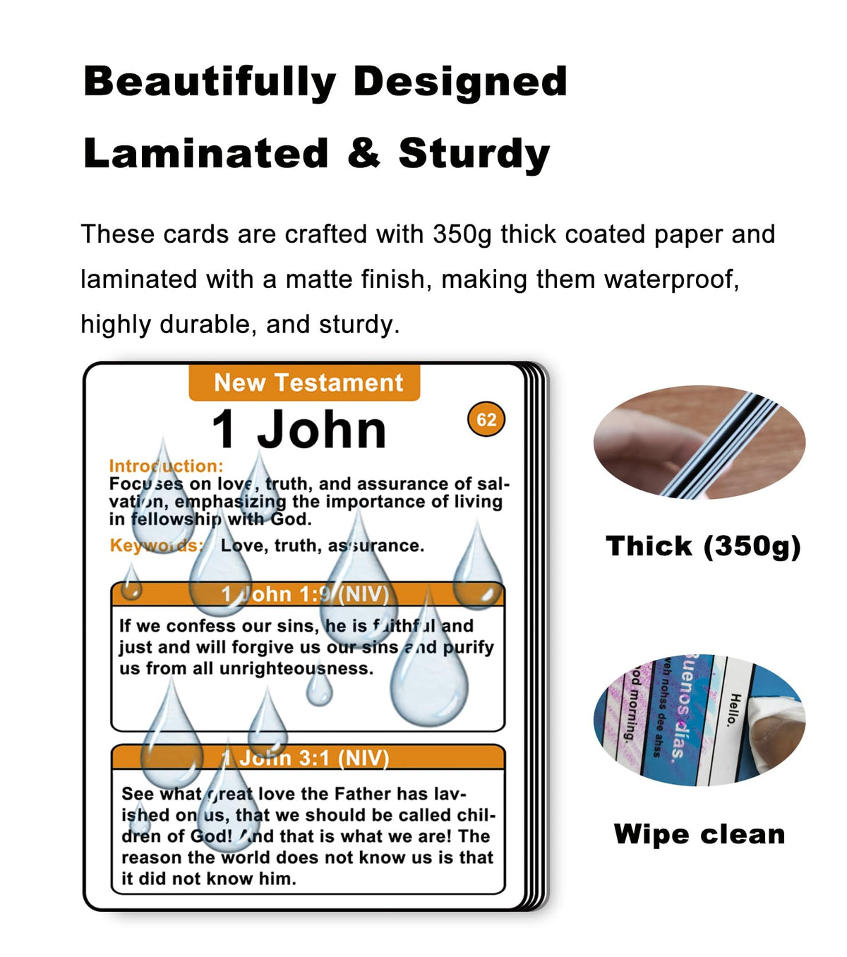 Docdeer Bible 66 Books Flash Cards beginner and adult friendly study aid.