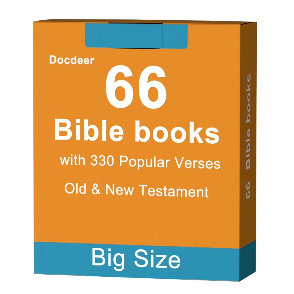 Docdeer Bible 66 Books Flash Cards cover with durable laminated matte finish for long use.