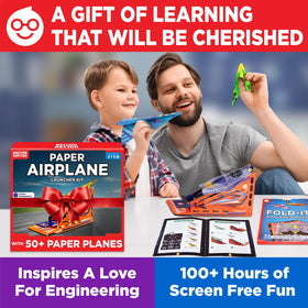 Airplanes ready to fly across a room or yard with Doctor Jupiter