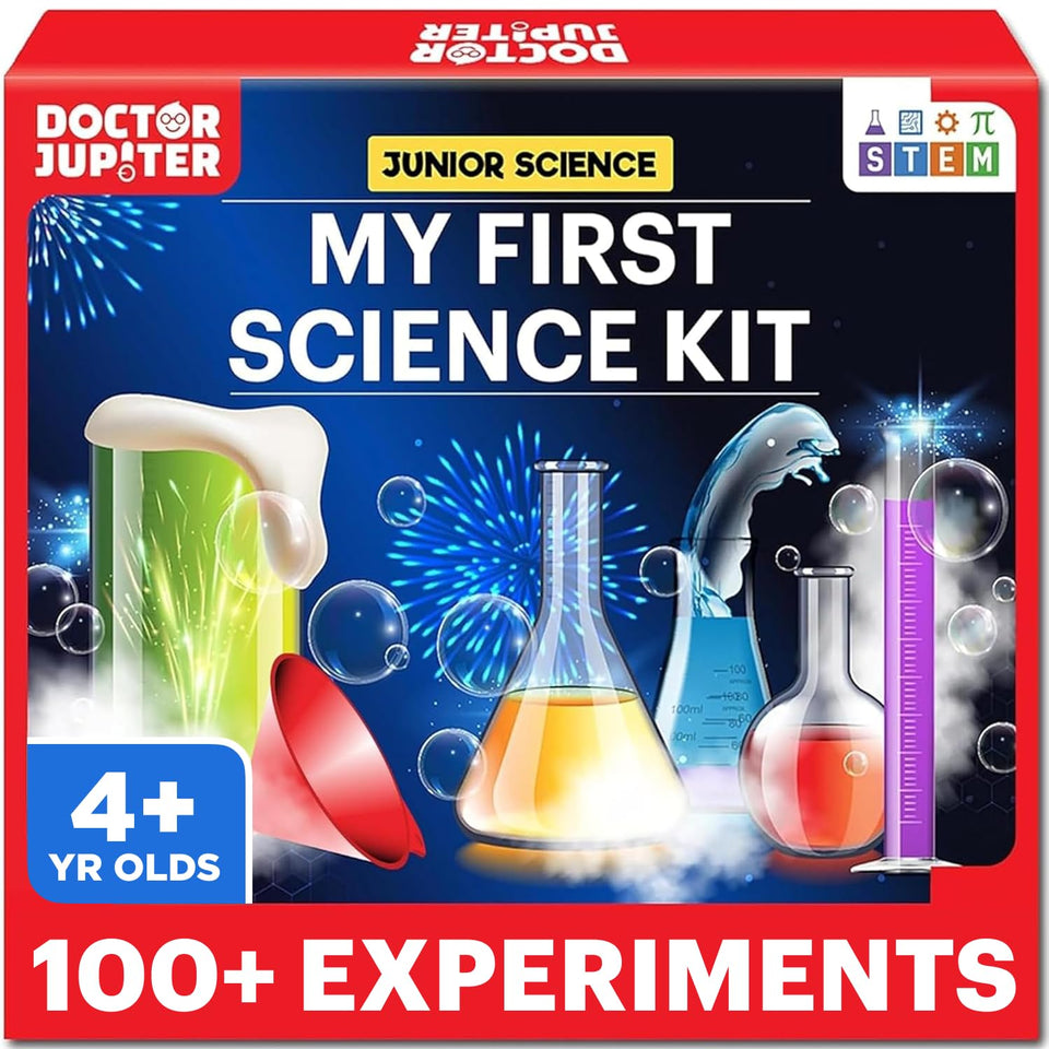 Doctor Jupiter First Science Kit box open for hands-on discovery and family STEM play
