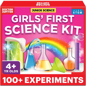 Doctor Jupiter first science kit box opened inviting hands-on exploration for young learners.