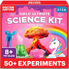 Doctor Jupiter Girls' Science Kit box showcases engaging at-home learning opportunities.