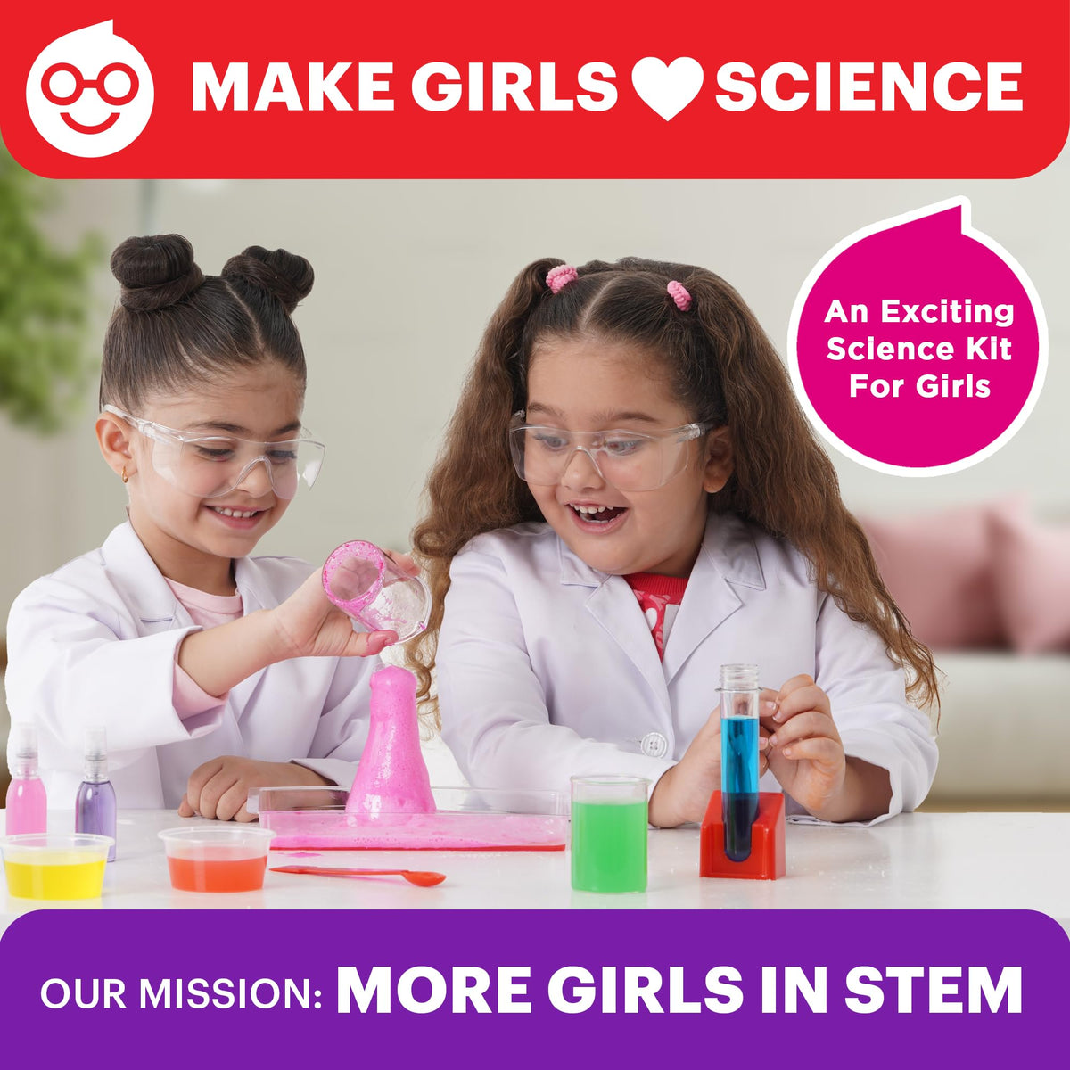 Doctor Jupiter Girls' Science Kit crystal growing activity with colorful crystals.