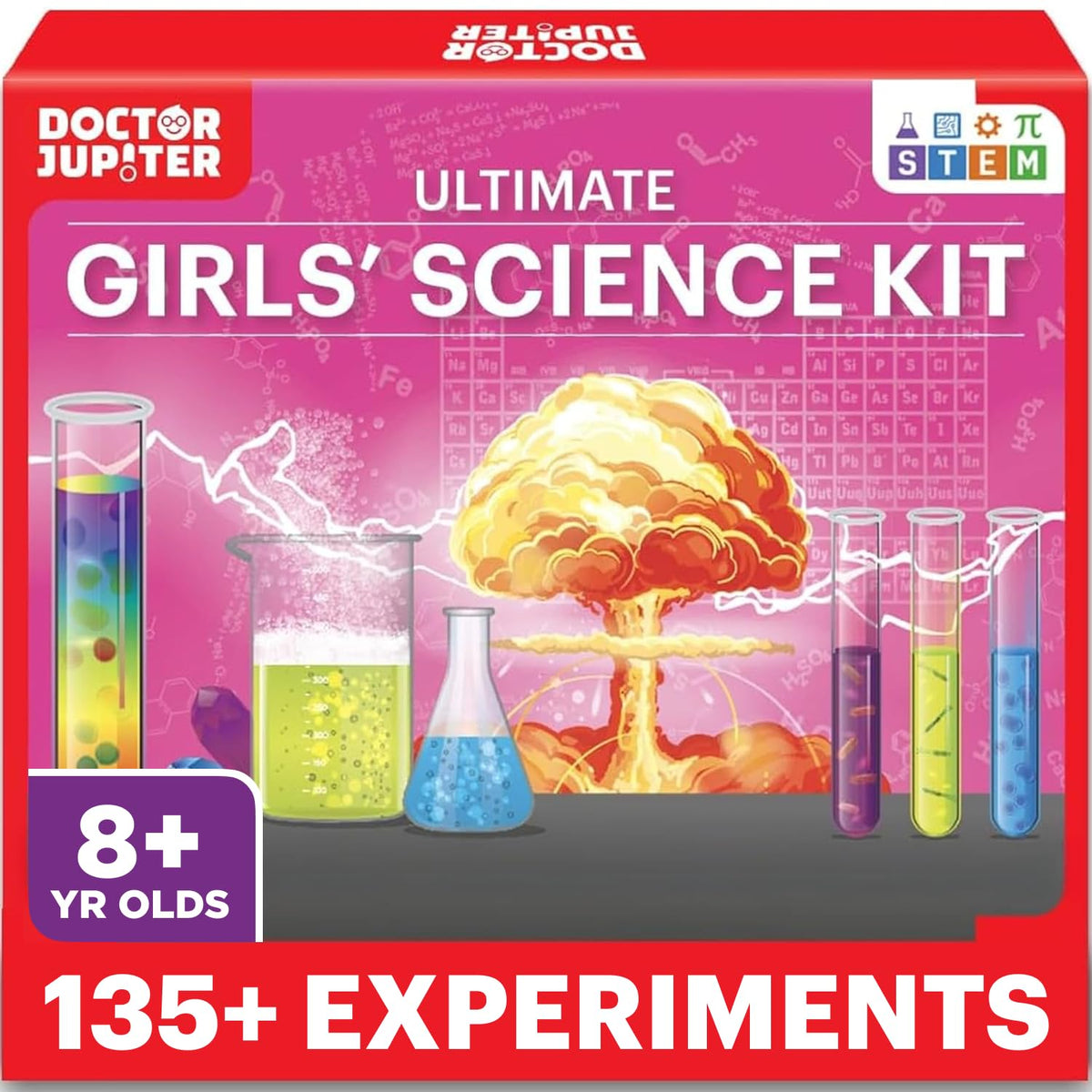 Doctor Jupiter Girls' Science Kit volcano experiment for hands-on earth science learning.