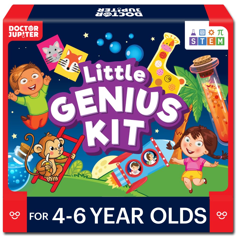 Doctor Jupiter Little Genius Kit box open showing contents for curious kids