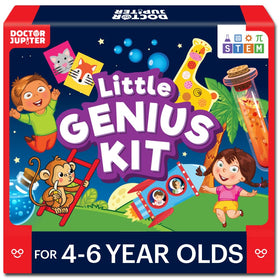 Doctor Jupiter Little Genius Kit box open showing contents for curious kids