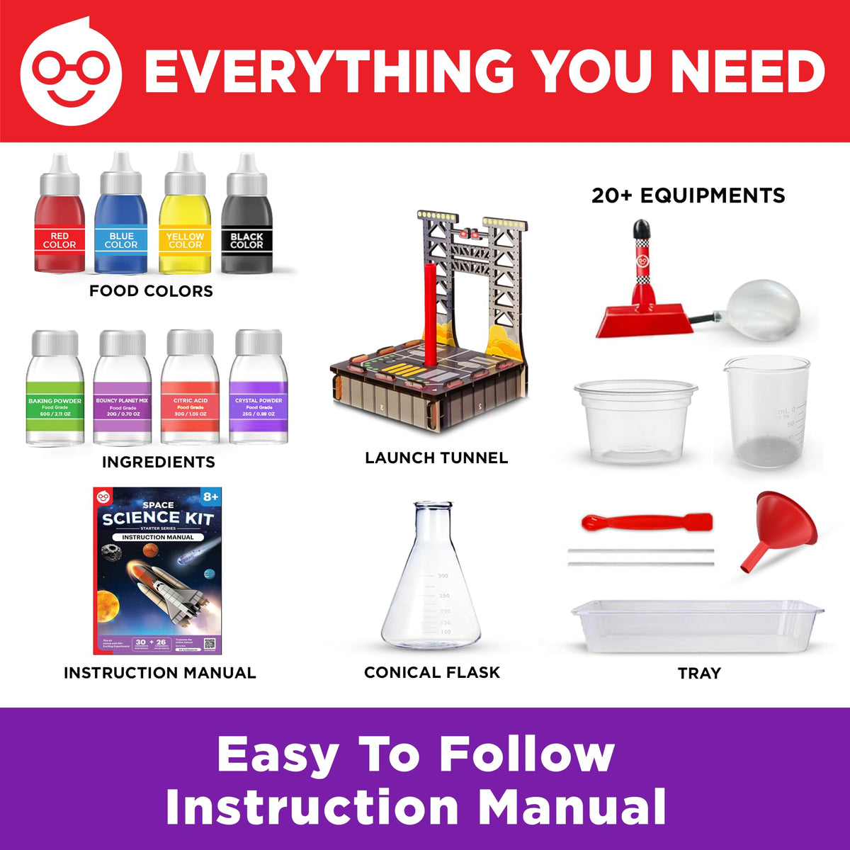 Doctor Jupiter Space Science Toy instruction manual with clear, kid-friendly steps