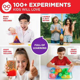 Doctor Jupiter Super Science Kit bubbling geyser demonstrates dramatic, kid-friendly reactions.