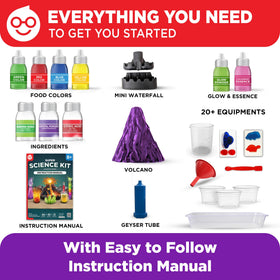 Doctor Jupiter Super Science Kit leak-proof bottles help keep materials organized.
