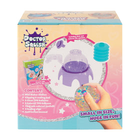Doctor Squish Mini Squishy Maker pastel colors spark playful display during play.