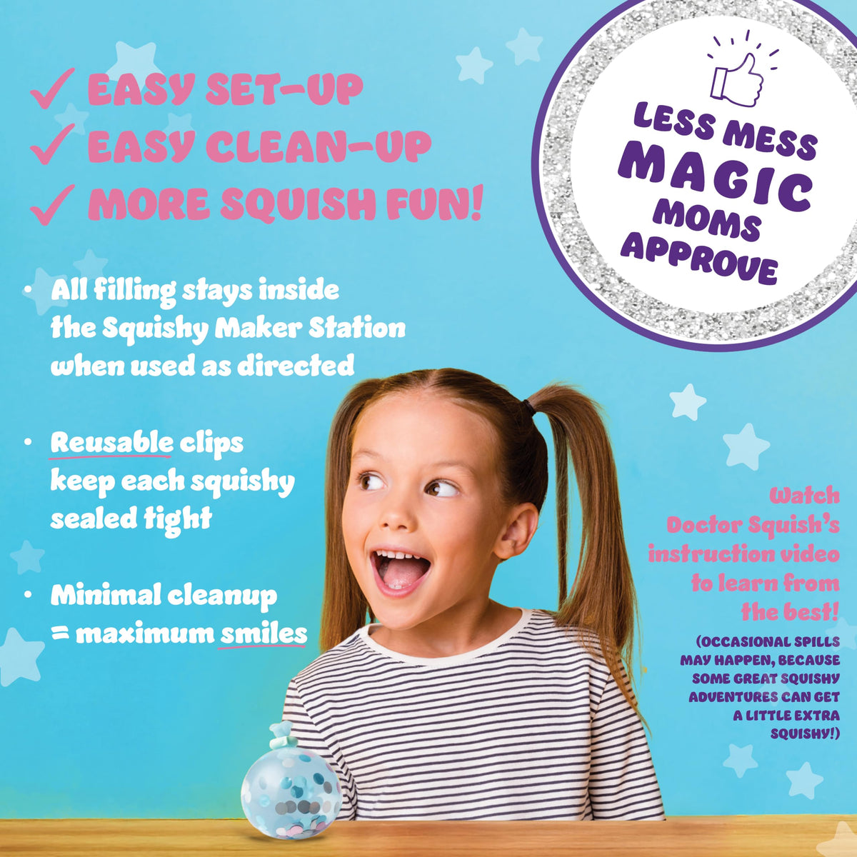 Doctor Squish Mini Squishy Maker uses the same balloons for easy refills.