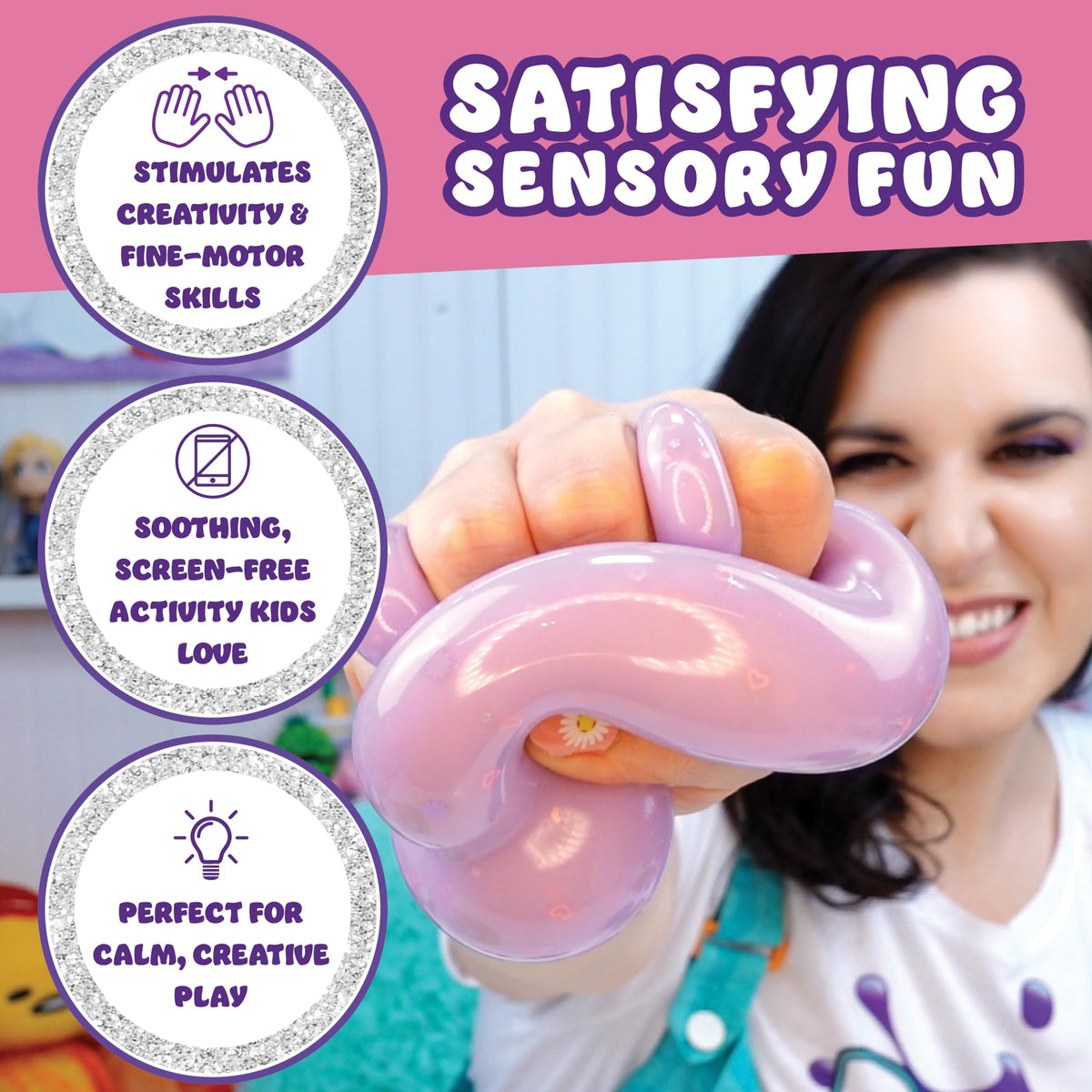 Doctor Squish Mini Squishy Maker kid-friendly design supports safe independent activity.
