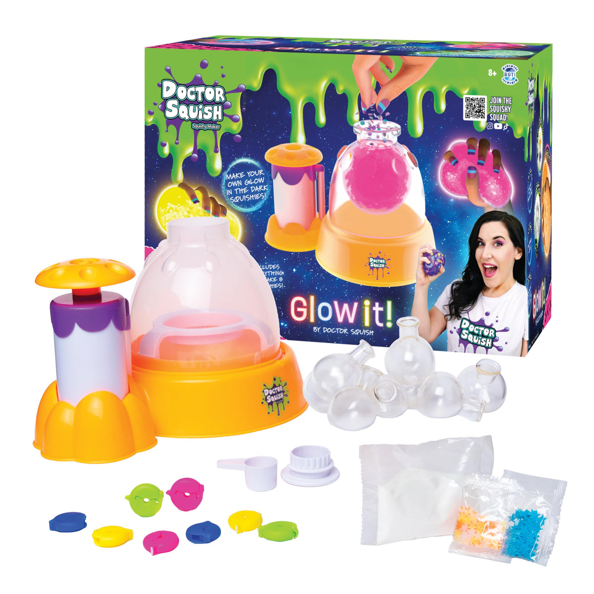 Doctor Squish Neon glow sparkles add shimmer to DIY squishies