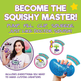 Doctor Squish reusable clips ensure quick, mess-free squishy making session.