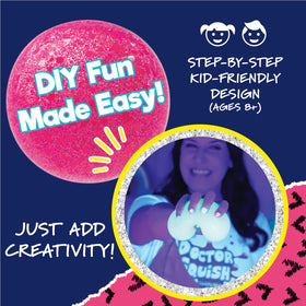 Doctor Squish sparkles add shimmering details to custom creations.