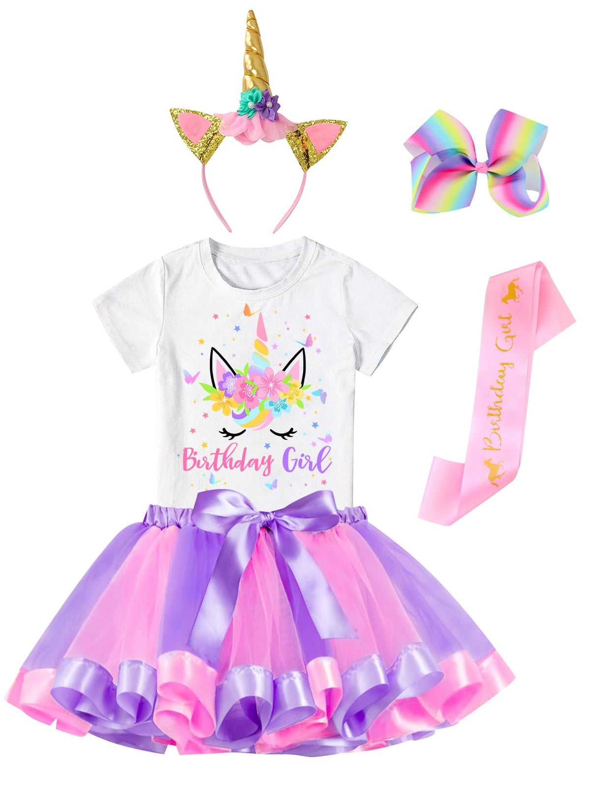 Doctor Unicorn birthday girl tutu set for a festive celebration outfit