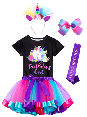 Doctor Unicorn tutu costume for kids adds festive party flair.