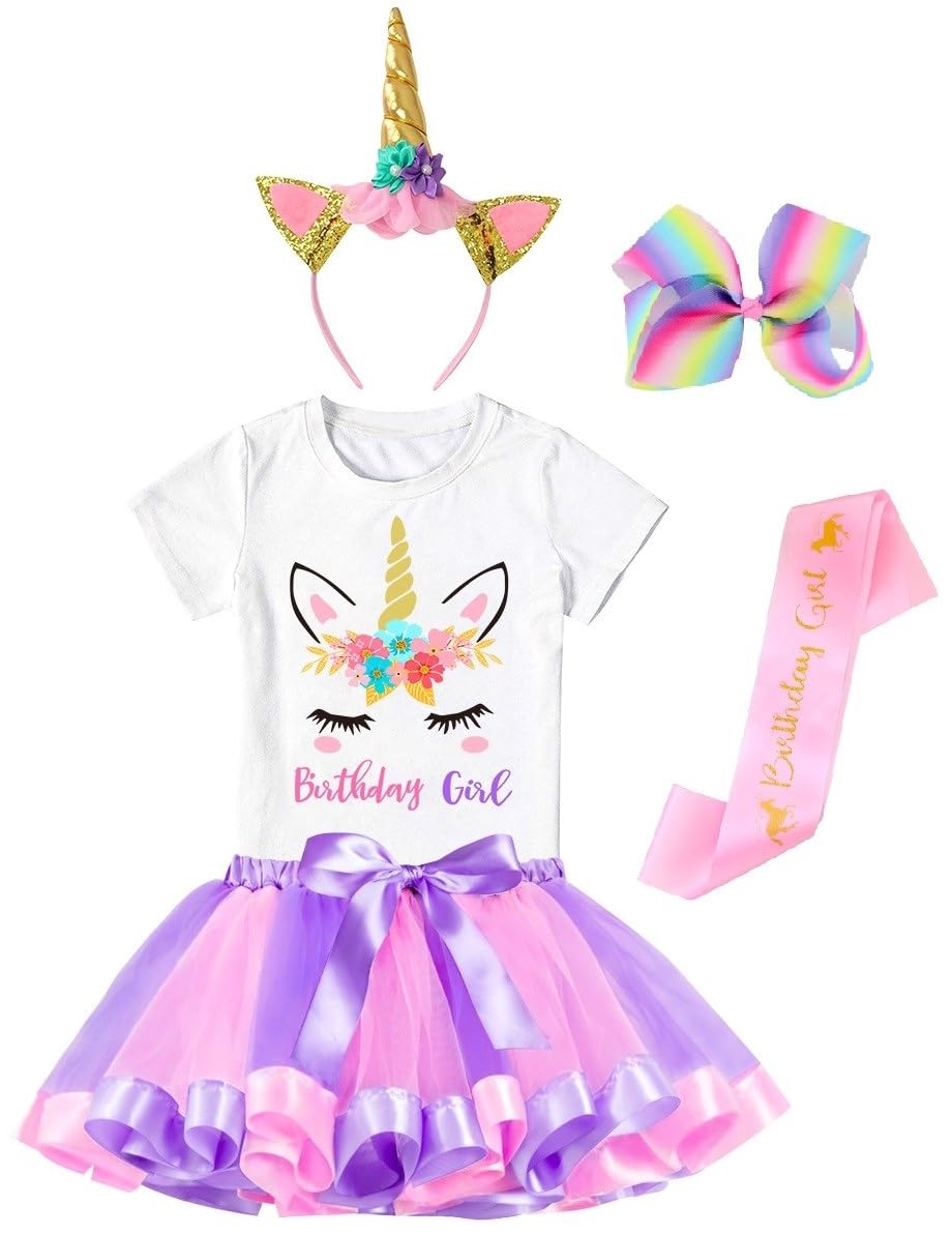 Doctor Unicorn birthday tutu set—soft, breathable comfort for playtime.