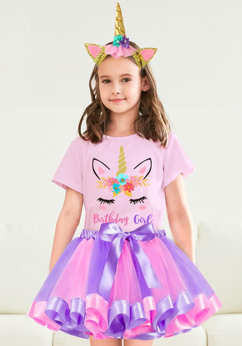 Doctor Unicorn unicorn birthday shirt in purple pink colors.