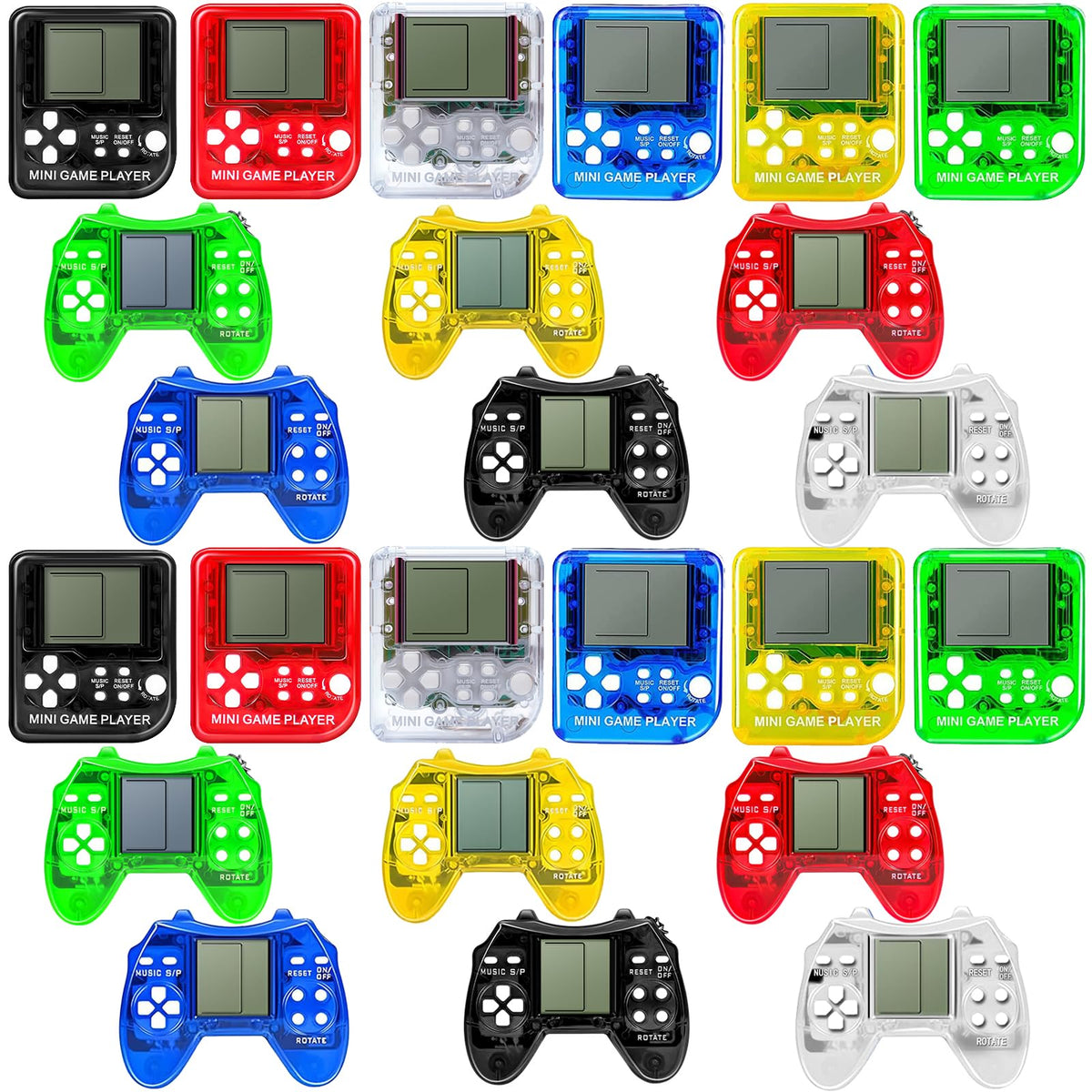 DOEA 24-piece video game party favors: arcade keychains for fun gifts