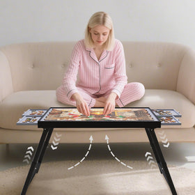 Doerpuz Puzzle Table folded-compact design for easy storage and portability