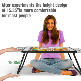 Doerpuz puzzle table folded for storage shows compact design and space-saving convenience