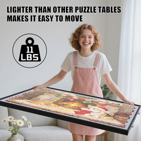 Doerpuz Puzzle Table with-drawers keeps puzzle pieces organized