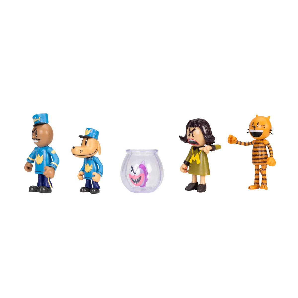 Dog Man Wave 3 pack packaging display for shelves