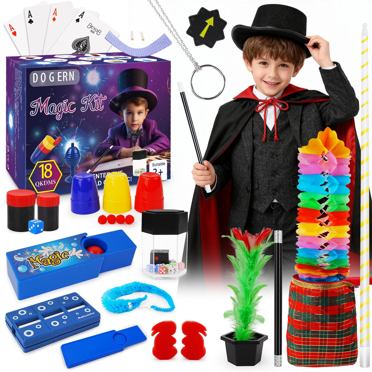 Dogern Magic Kit cover with wand and props for creative pretend play.