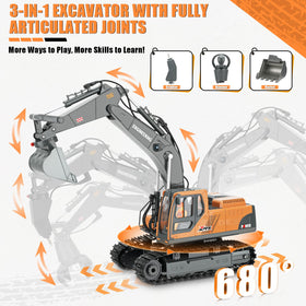 Dogern RC Excavator claw attachment for lifting small objects during pretend construction.