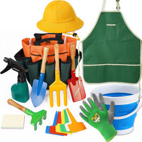 Doiaz Kidz Gardening Tool Set shovel with a sturdy grip for young gardeners