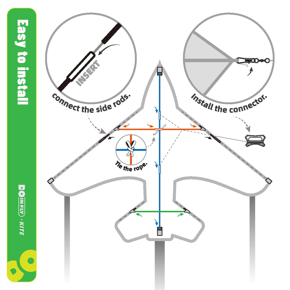 Doinfly two-piece fighter plane kite supports imaginative play and focus
