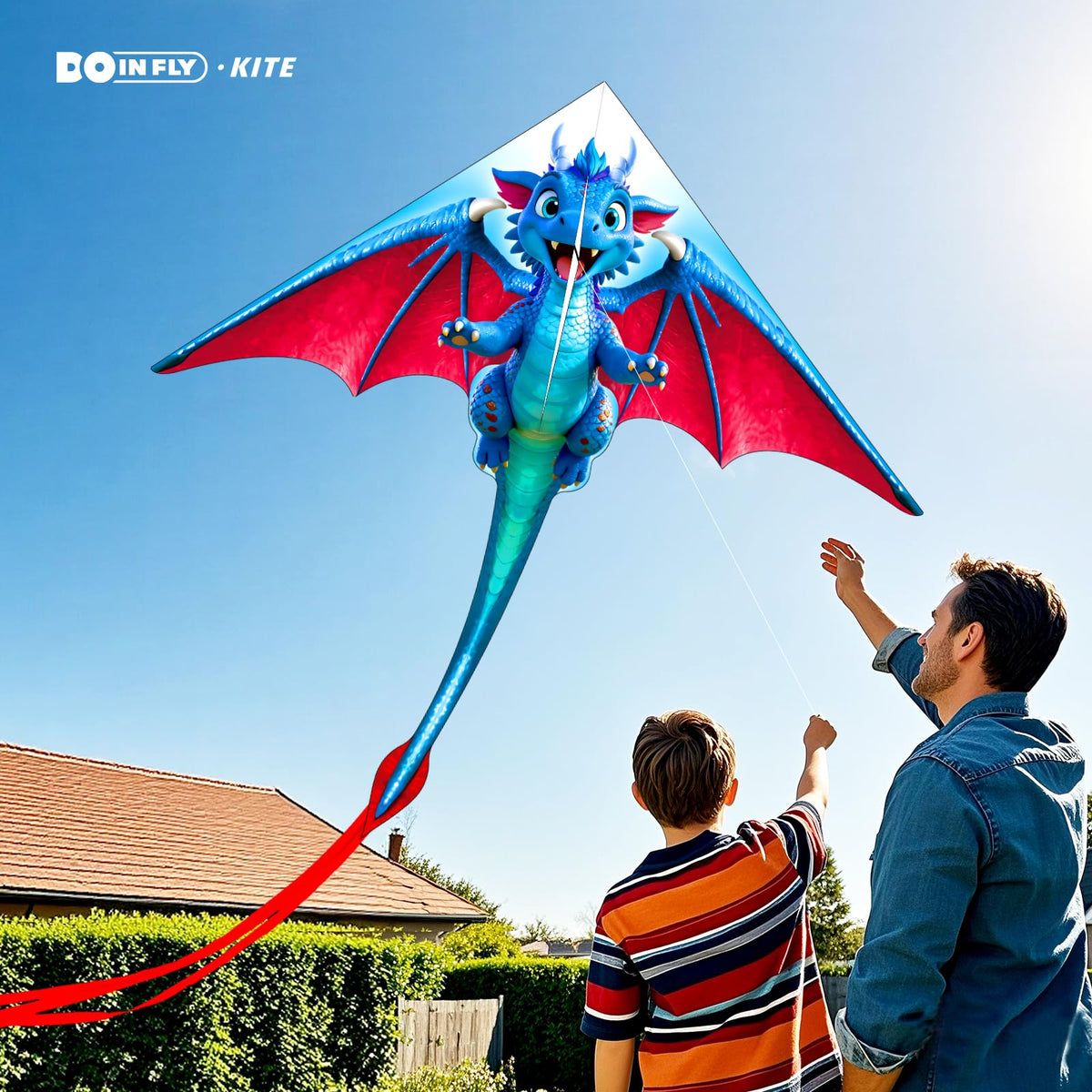 Doinfly Eagle Kite in flight, offering confident, stable performance for beginners.