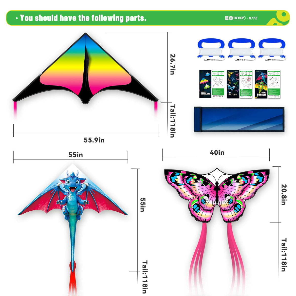 Doinfly Kite Set promotes shared outdoor fun for kids and parents.