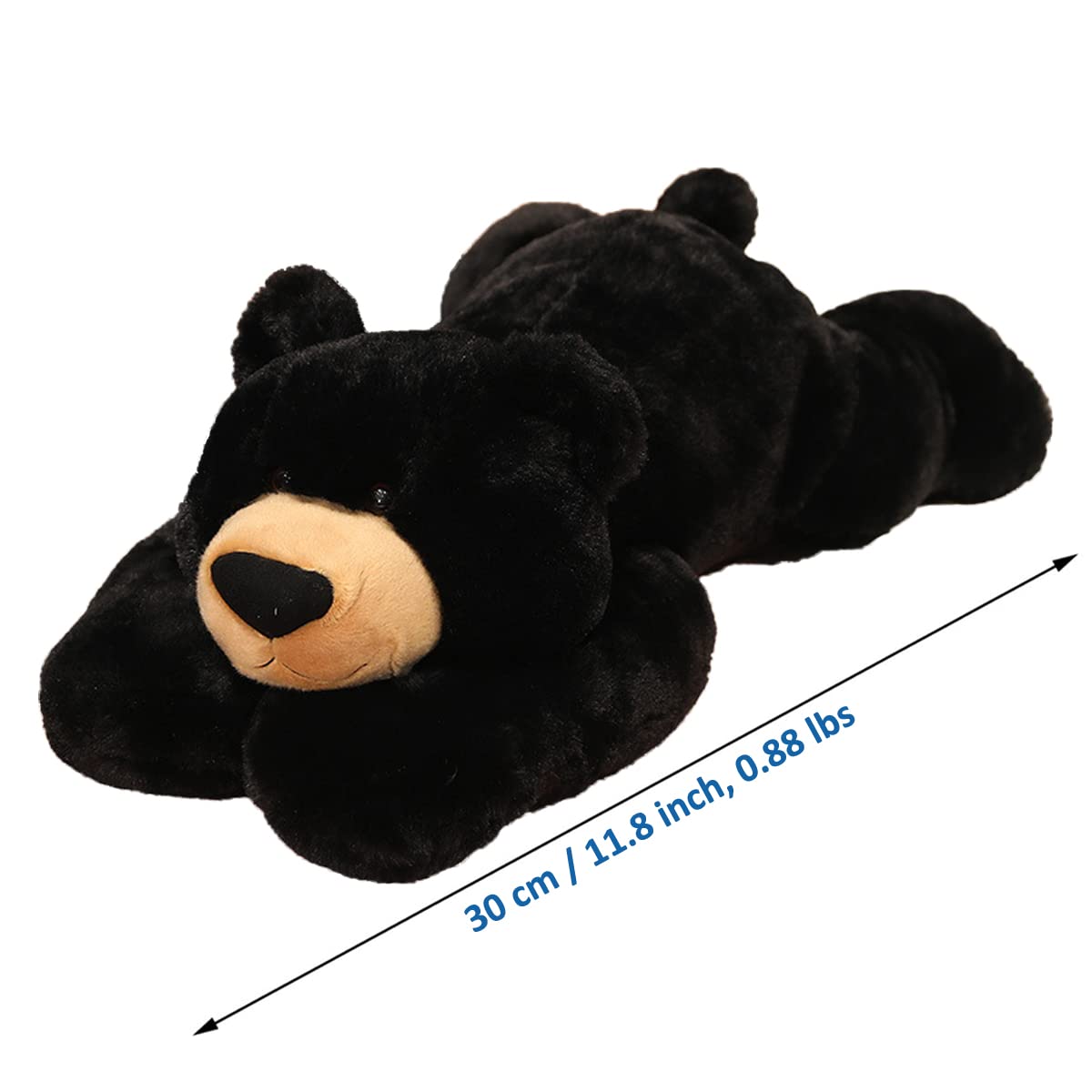 Doireum weighted bear close-up shows delicate stitching and friendly expression