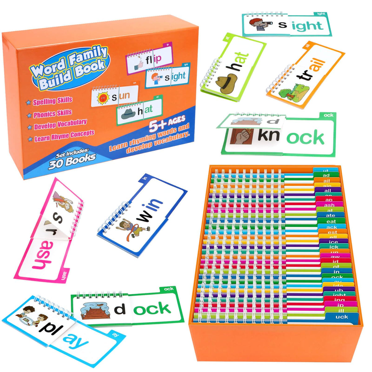 Dolanus 30 Read and Rhyme flip book cover—durable, kid-friendly for on-the-go learning.
