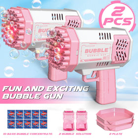Dolanus bubble solution included for continuous bubble fun