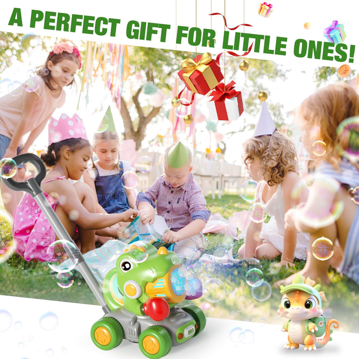 Dolanus detachable-handle design lets kids push or hold for varied play.