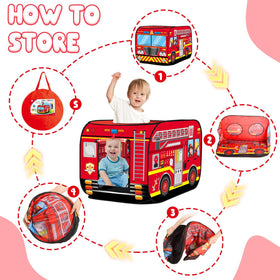 Dolanus Fire Truck Play Tent lightweight 1.5 lbs for easy transport