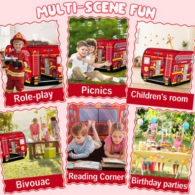 Dolanus Fire Truck Play Tent spacious interior fits 3-4 kids
