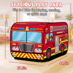 Dolanus Fire Truck Play Tent top openings and breathable windows promote air flow