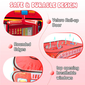 Dolanus Fire Truck Play Tent waterproof fabric endures spills indoors