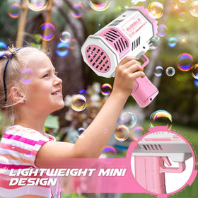 Kids play indoors or outdoors with this easy bubble toy