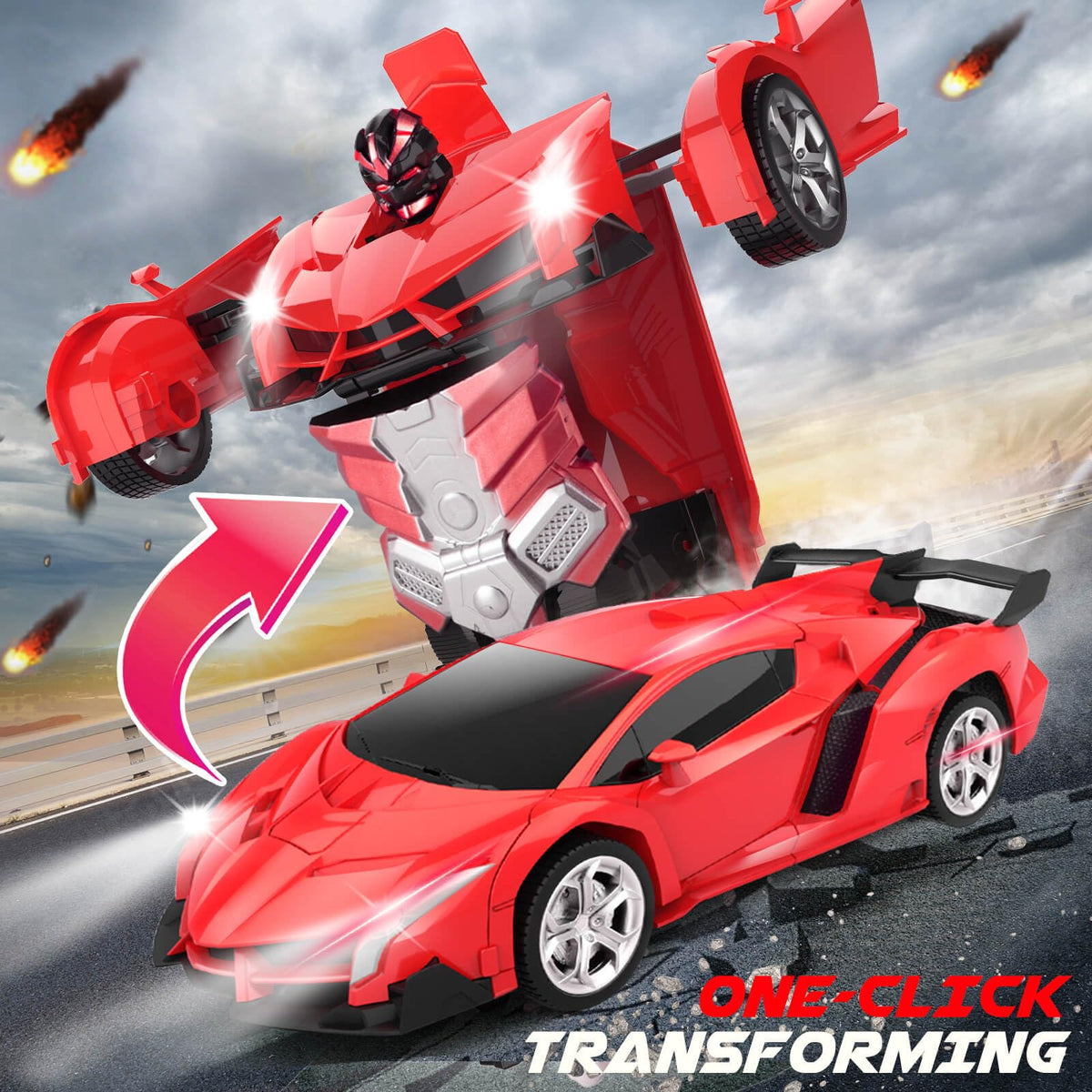 Dolanus kids enjoying imaginative play with transforming car