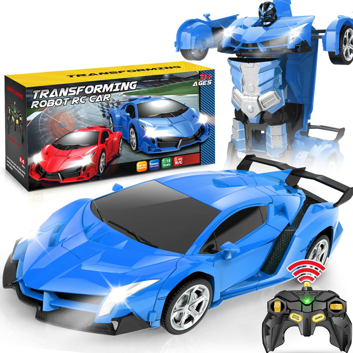 Dolanus remote control car in action with responsive range up to 50 meters.
