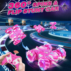 Dolanus Spider RC car 360-degree spin with vibrant RGB lights