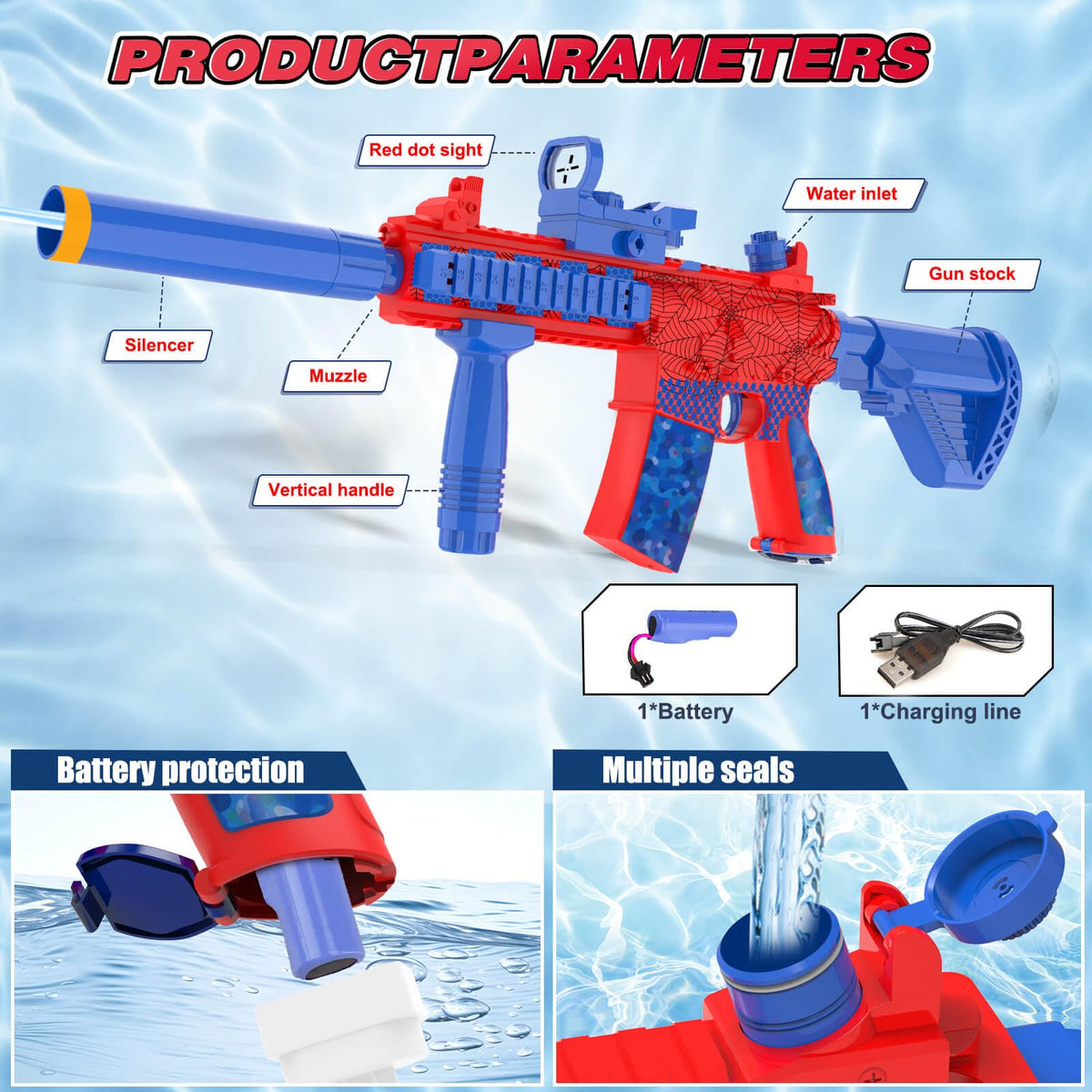 Dolanus Spider Water Blaster gift for kids ages 8 to 12