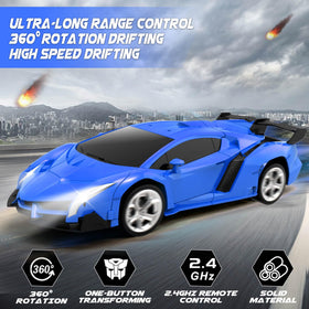 Dolanus transforming RC car in robot mode for creative play.