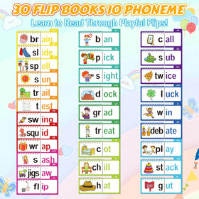 Dolanus word-family ABC flip book inside with changing prefixes supports playful word discovery.