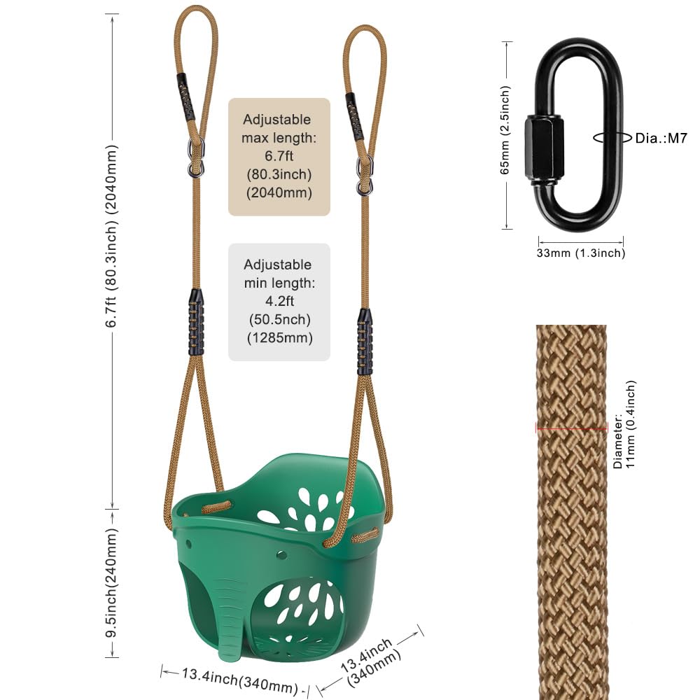 Dolibest weatherproof bucket swing remains durable in sun and rain.
